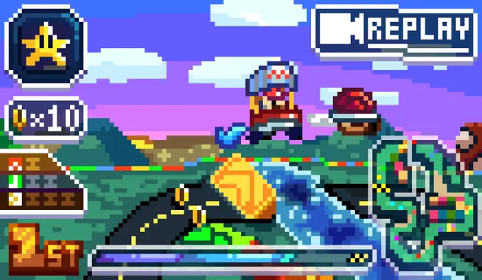 Pixel Art Mario Kart Drawing